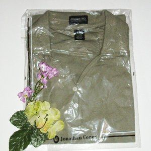 JONATHAN COREY Sz S Polo NIP  "Apple" Green Short Sleeve Pima Cotton Top